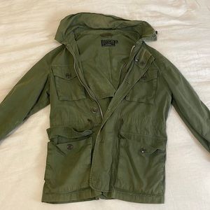 Vintage JCrew Khaki Green Engineer’s Jacket. Overall good condition. (M)